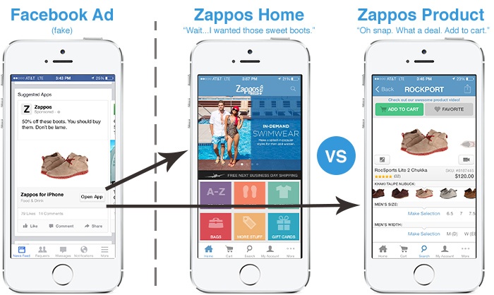 Zappos-home-vs-product-page