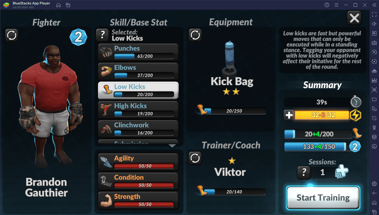 Как тренировать бойцов в MMA Manager 2: Ultimate Fight | BlueStacks