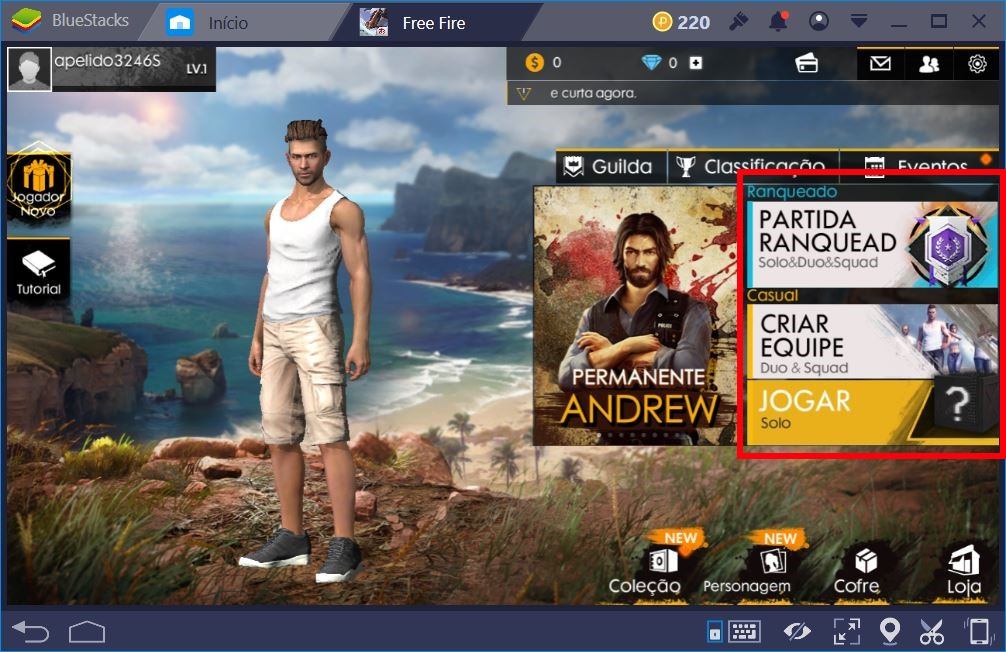 Free Fire: Battlegrounds - Primeira Partida