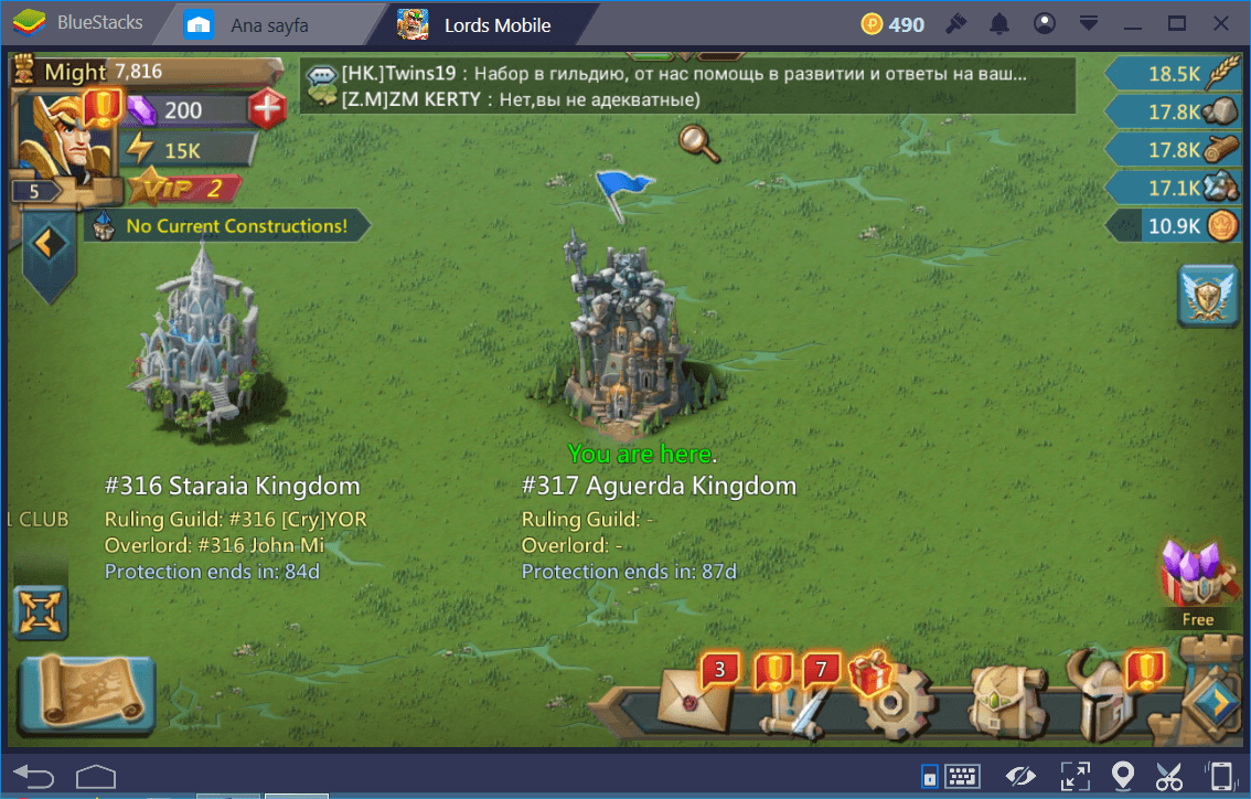 Lords Mobile: How to move your Kingdom to another Server?