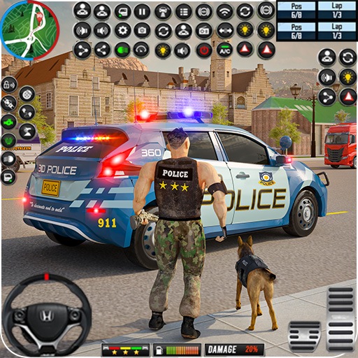 Polizeiwagen fahren 2022