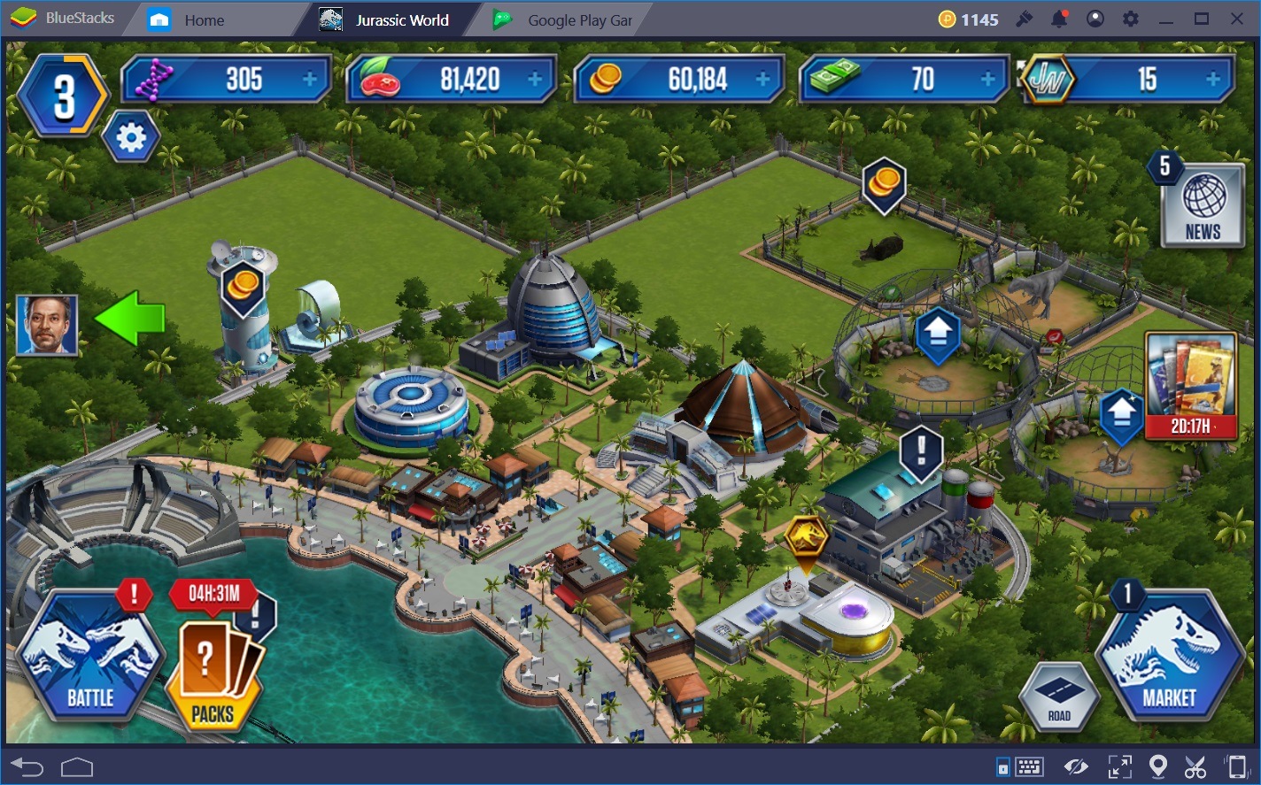 Jurassic World Layout