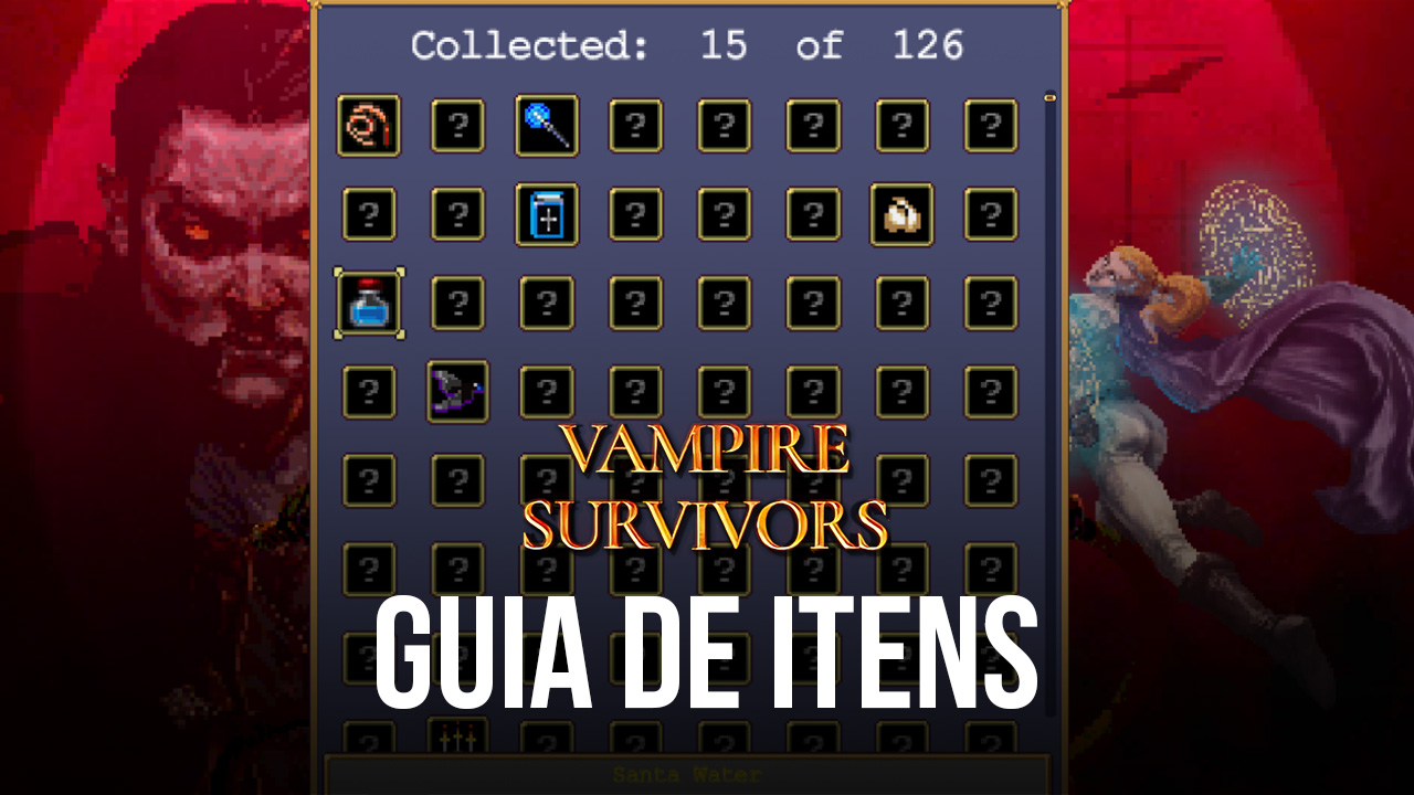Vampire Survivors - Como desbloquear todos os itens de coleção e
