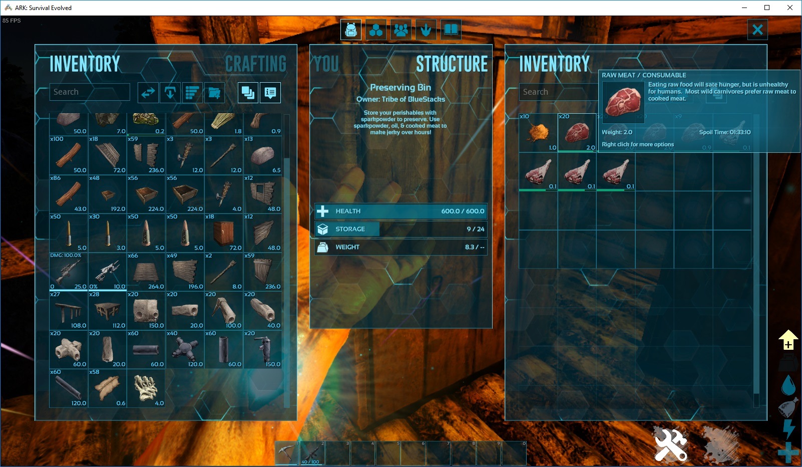 Securing Food and Water In ARK: Survival Evolved