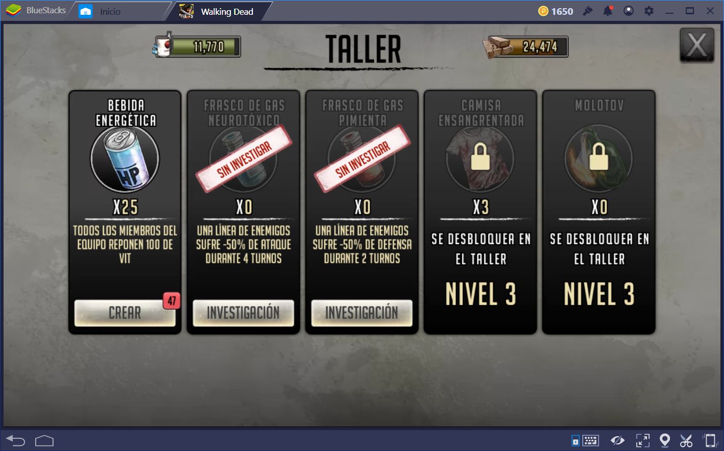 Guía Para el Taller de The Walking Dead: Road to Survival