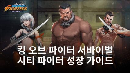 킹 오브 파이터 서바이벌 시티의 핵심, 파이터들을 블루스택에서 성장시켜봅시다!