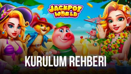 Jackpot World Slots Casino Oynamak İçin BlueStacks Kullanın, Bilgisayarınızda Oynayın