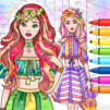 Girl Coloring Dress Up Games
