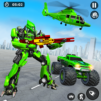 US Army Monster Truck Transform Robot Shooting