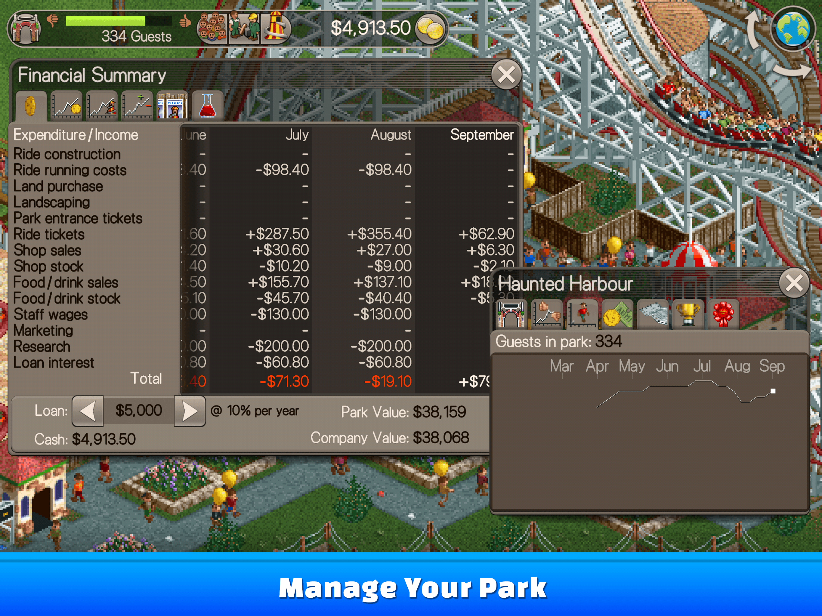 Download Play Roller Coaster Tycoon Classic on PC Mac Emulator