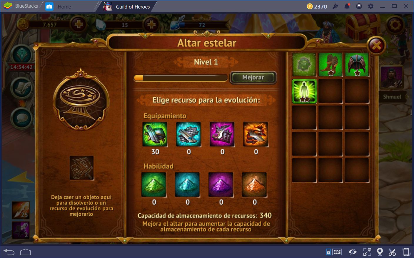 Guía Para el Altar Estelar en Guild of Heroes