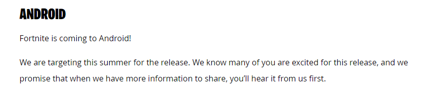 Fortnite on Android: What to Expect? - 878 x 195 png 7kB