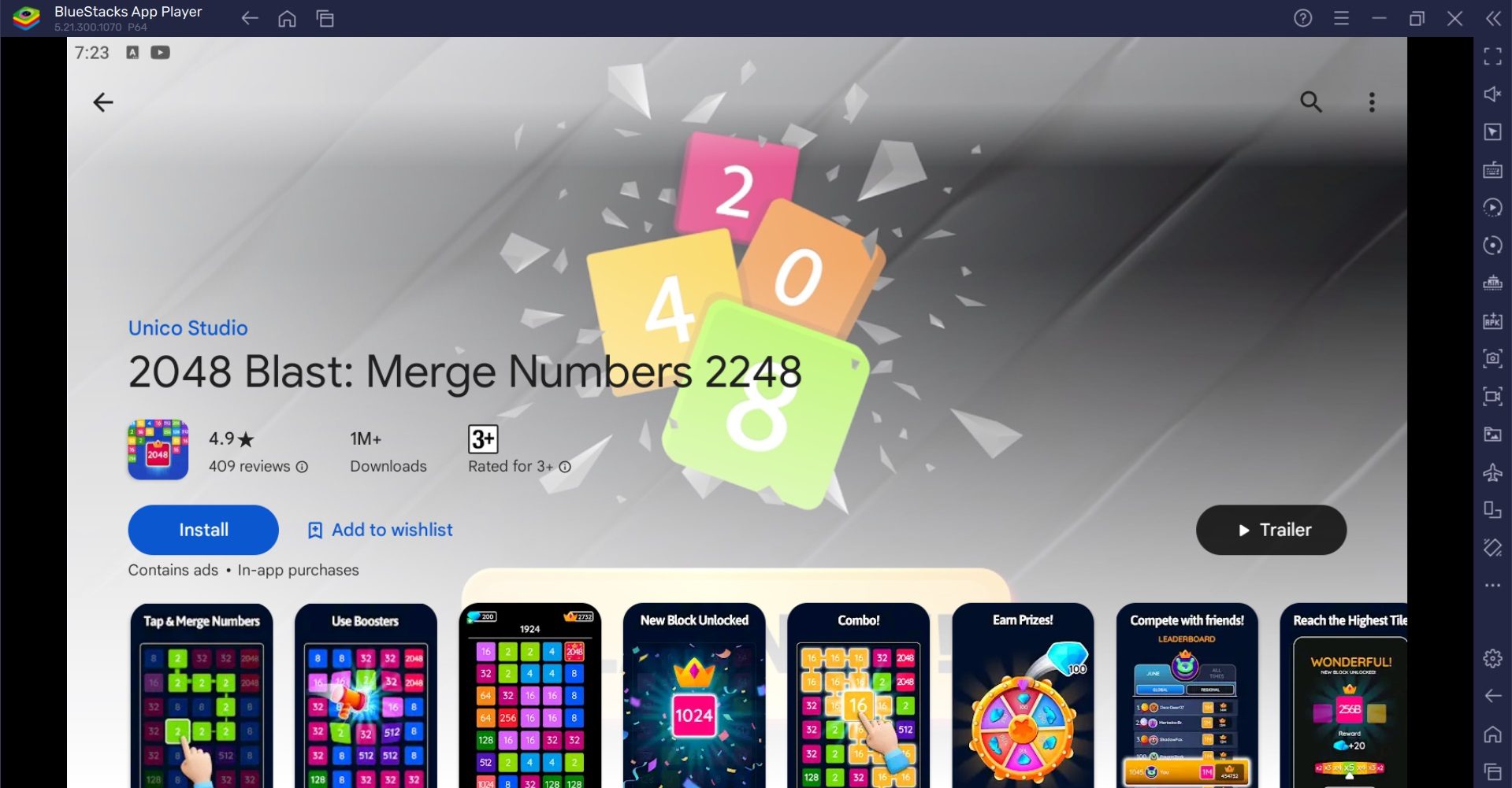 How to Play 2248: Number Puzzle 2048 on PC with BlueStacks