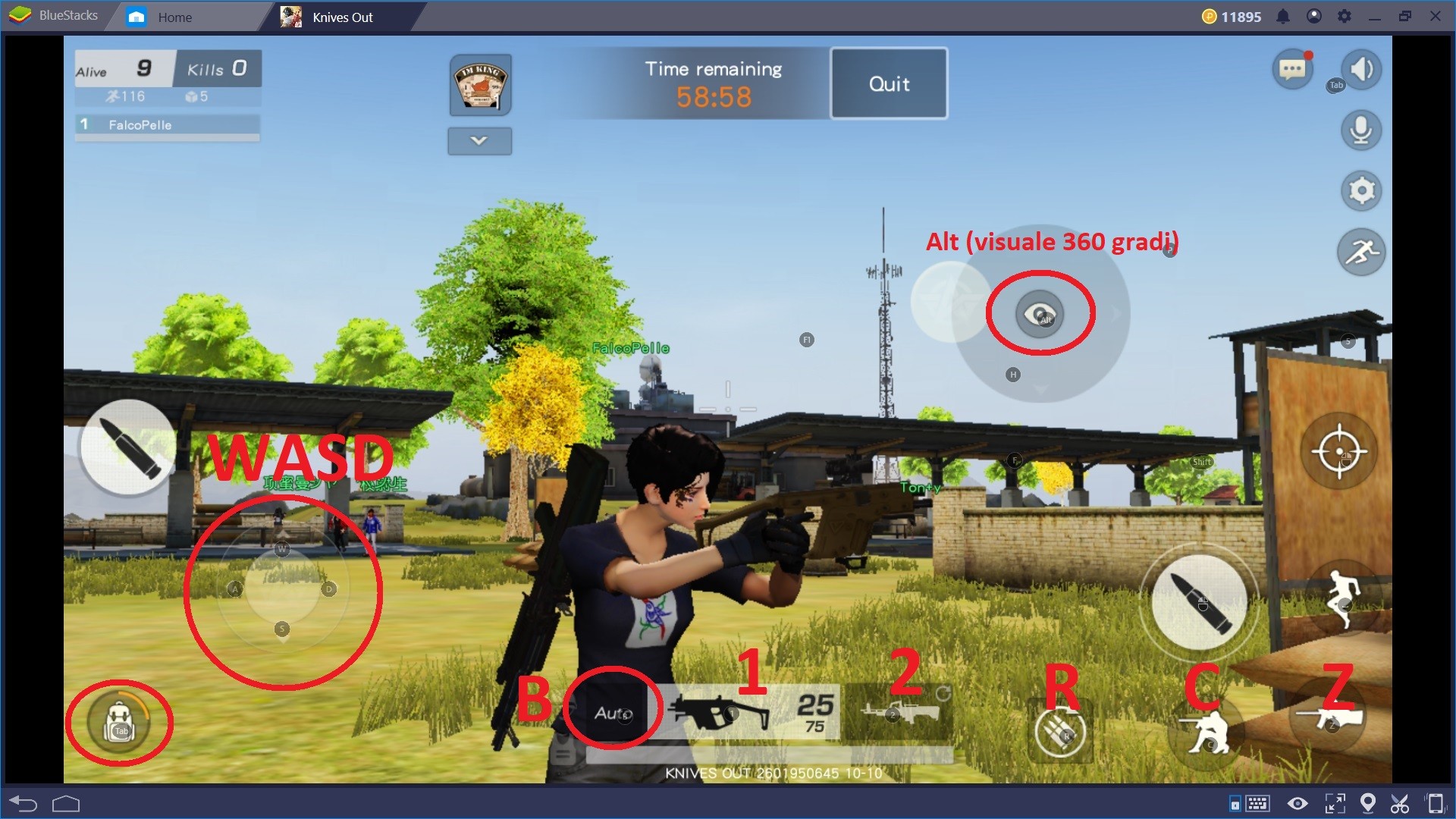 Knives Out: Controlli di Gioco e Impostazioni per Bluestacks 4