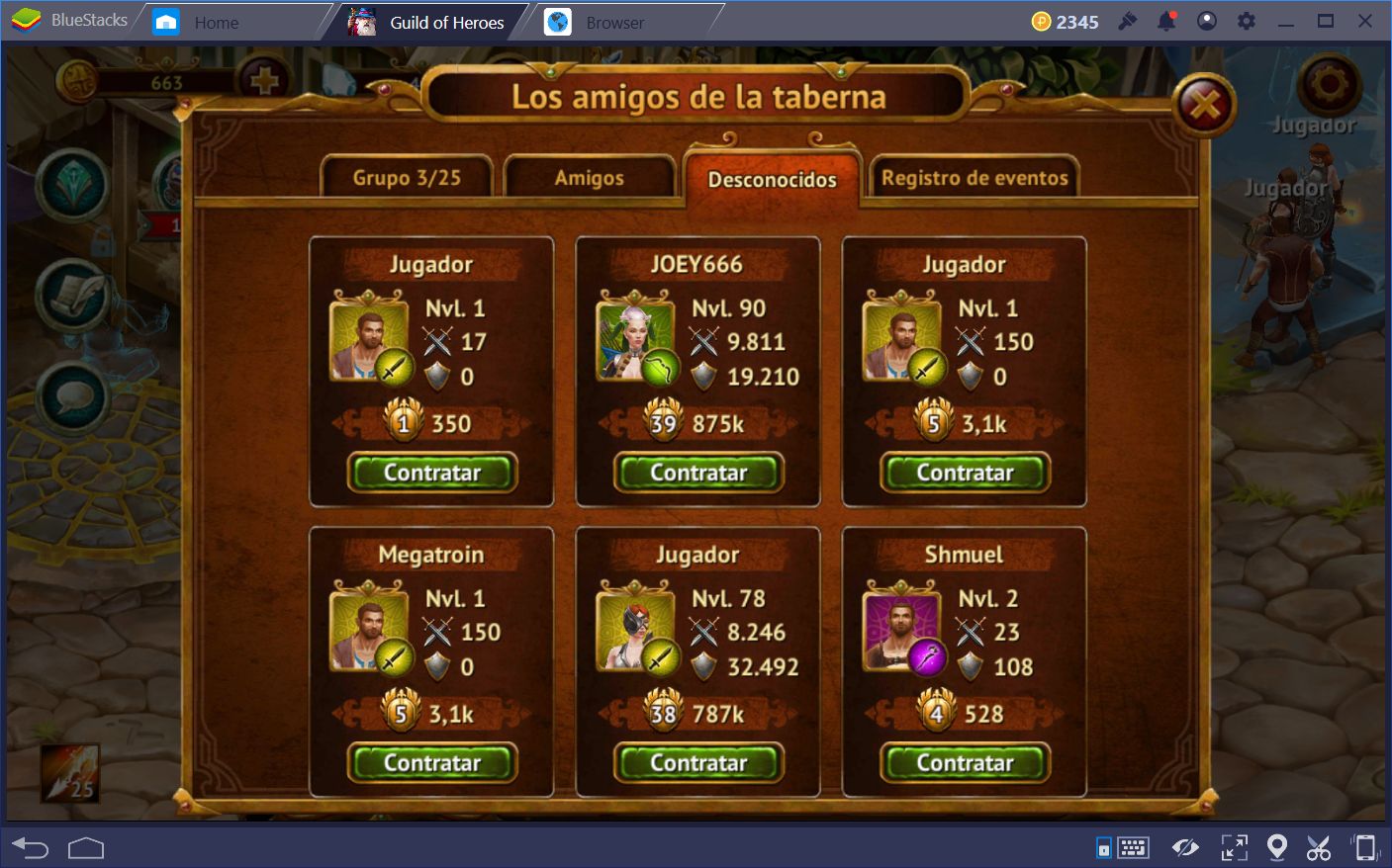 Guía Para La Taberna en Guild of Heroes