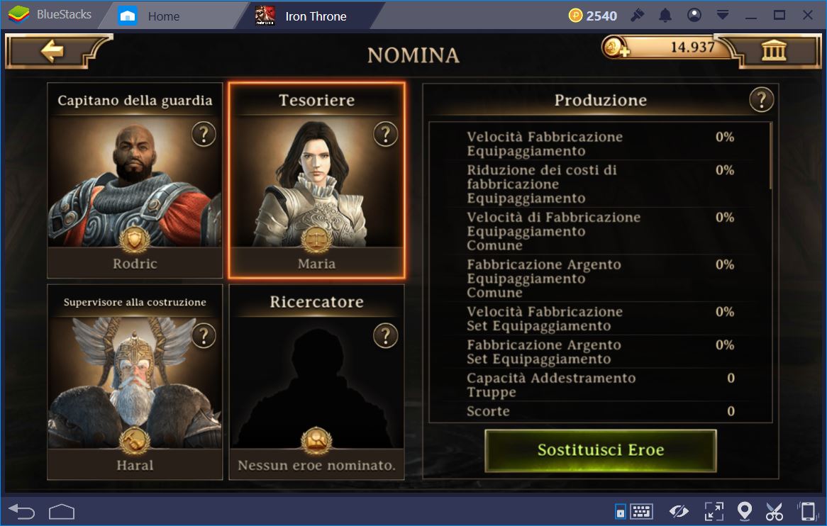 Iron Throne: Guida agli Eroi e al Level Up