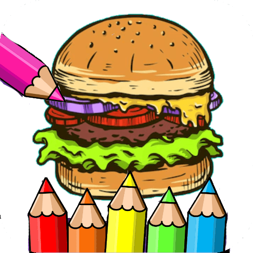jogo colorir pizza hambúrguer