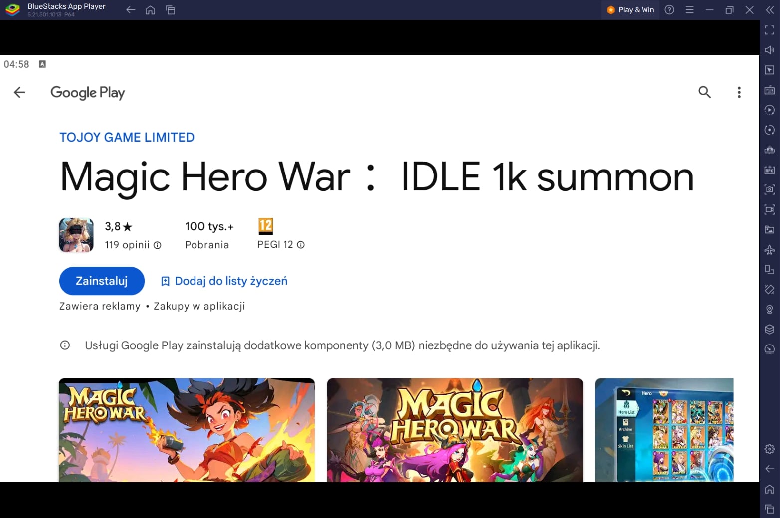 Jak grać w Magic Hero War na PC z BlueStacks