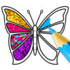 Glitter Butterfly Coloring – Learn Colors for kids