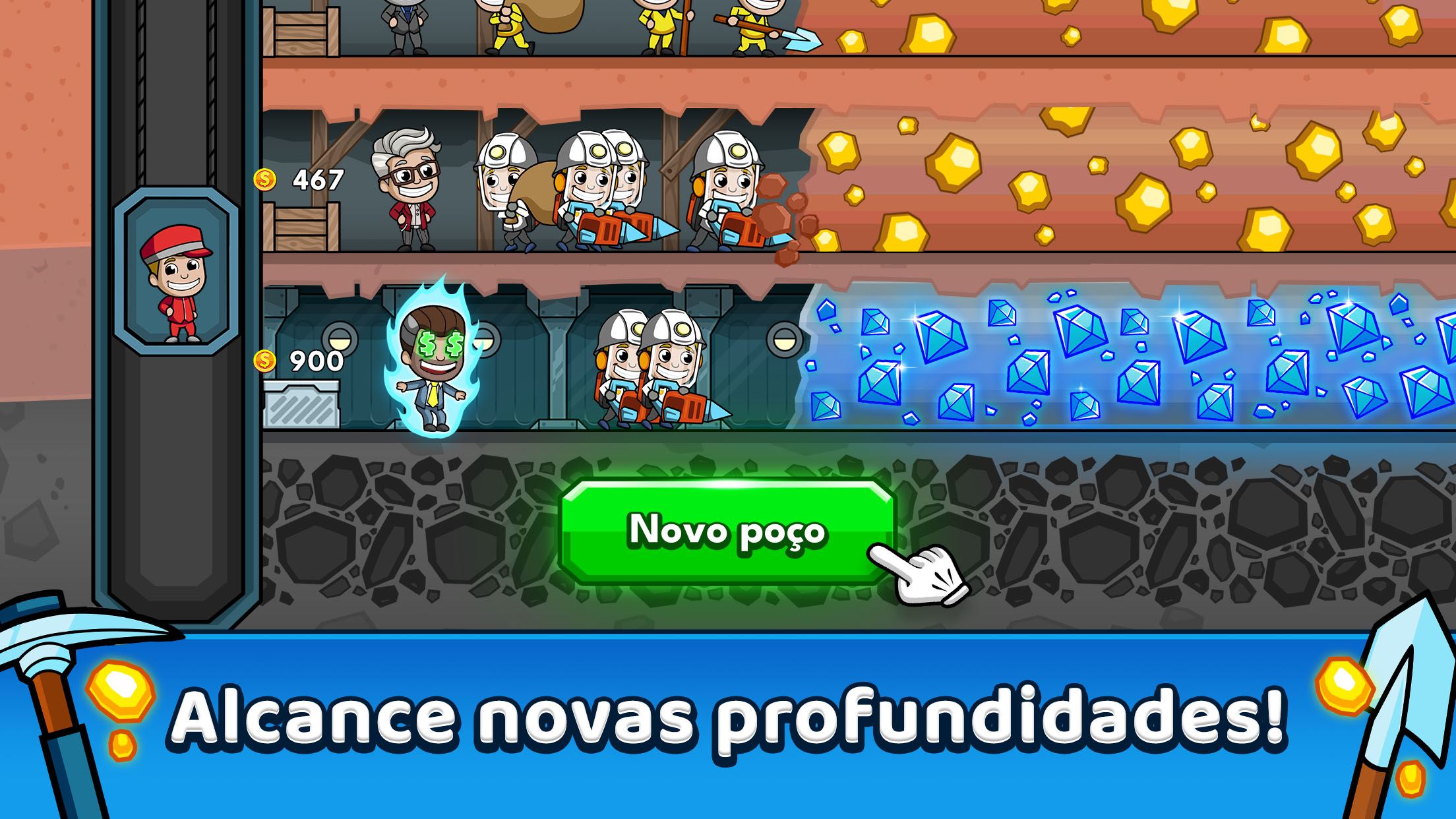 Como instalar Magnata Minerador: Gold & Cash no PC com BlueStacks