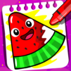 Fruits Coloring book Kids Food