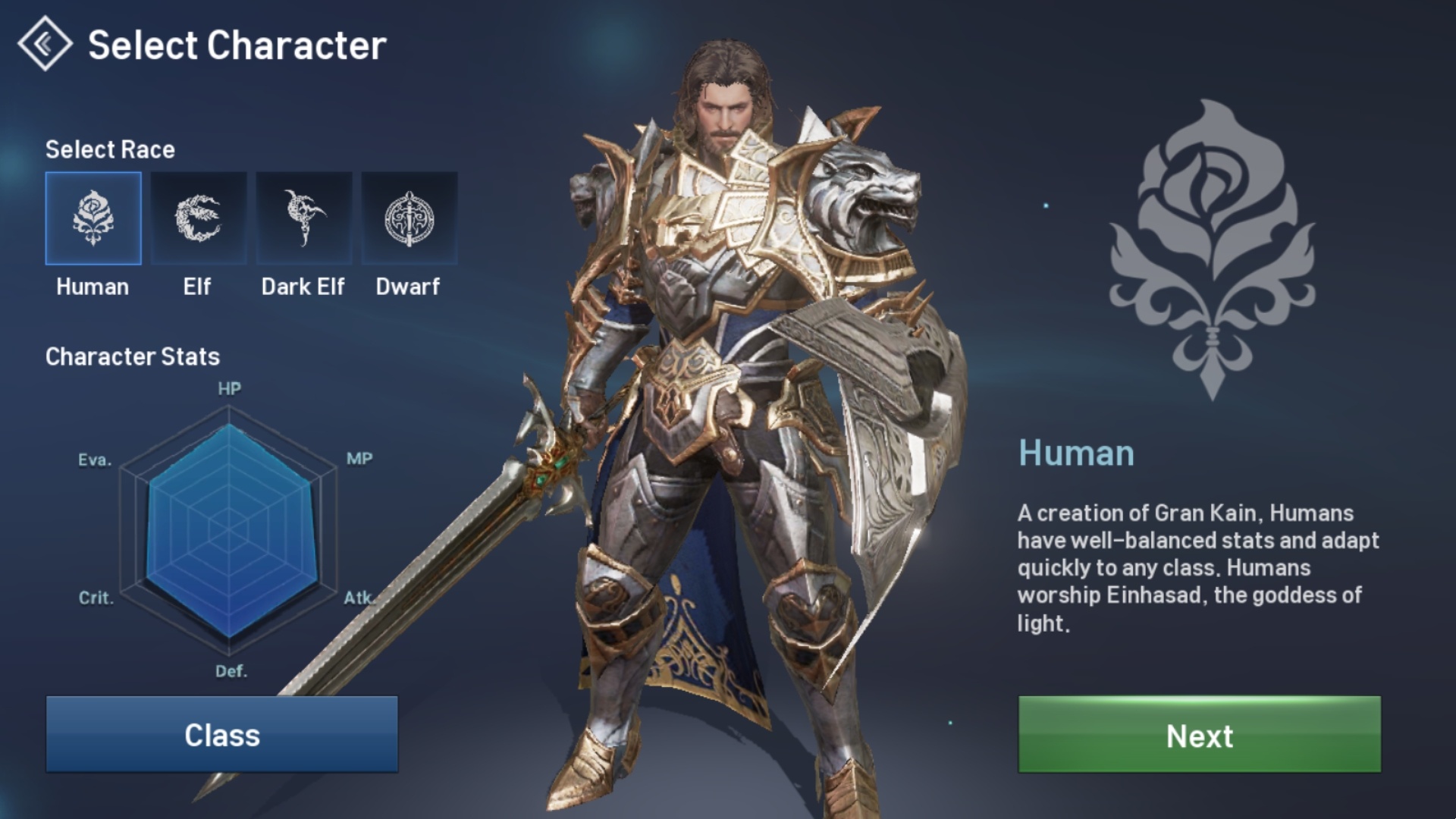 lineage 2 human warrior