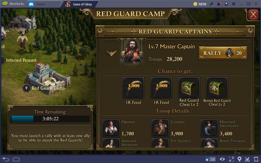 How To Attack Red Guard Camps in Guns of Glory on PC BlueStacks