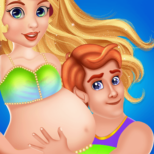 Pregnant mermaid mommy & newborn babysitter game