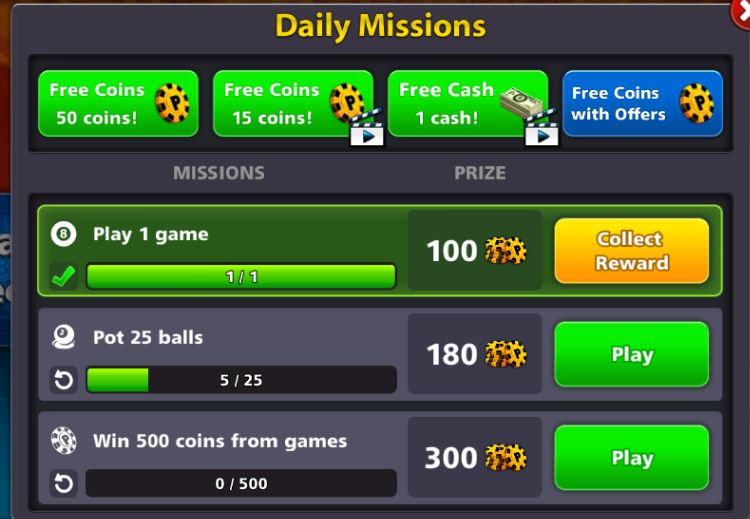 8 ball pool free coins and gifts