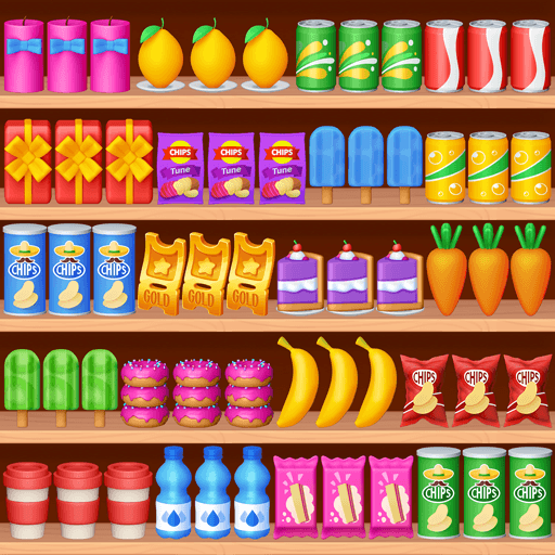 商品整理ゲーム:グッズソートパズル