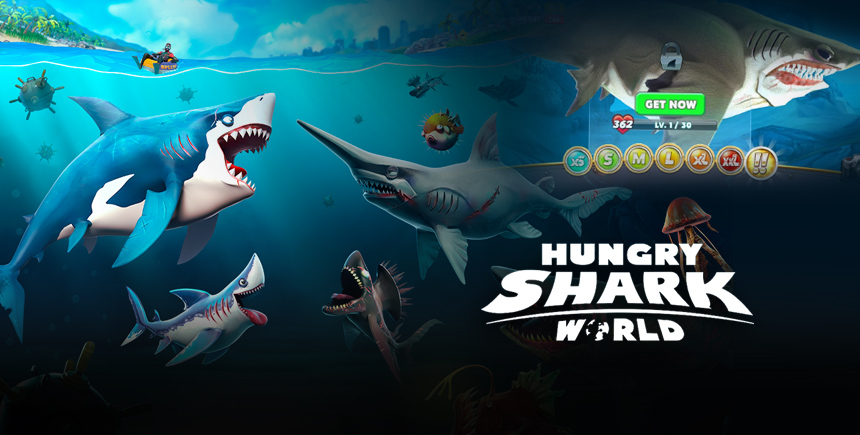 Hungry Shark World - A Guide on the Different Sharks and Size