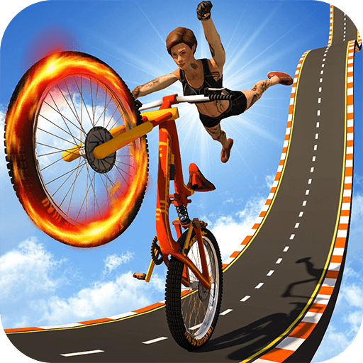 BMX Cycle Mega Ramp-Stunt Race
