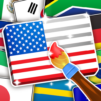 Flag Art Paint & Color Game