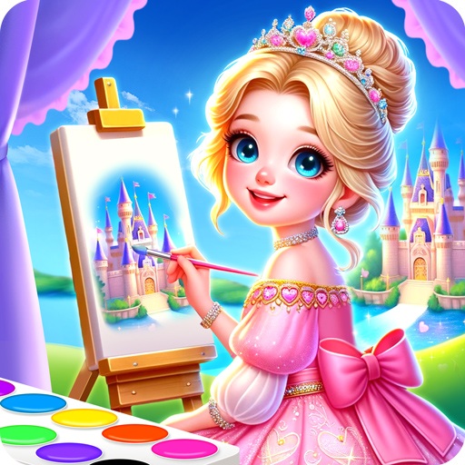 プリンセスファンタジーぬりえ
