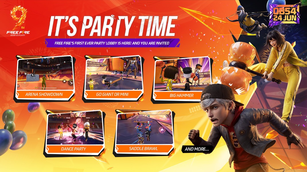 9 Years of Booyah! Free Fire OB54 and 9th Anniversary Update &mdash; Major Highlights