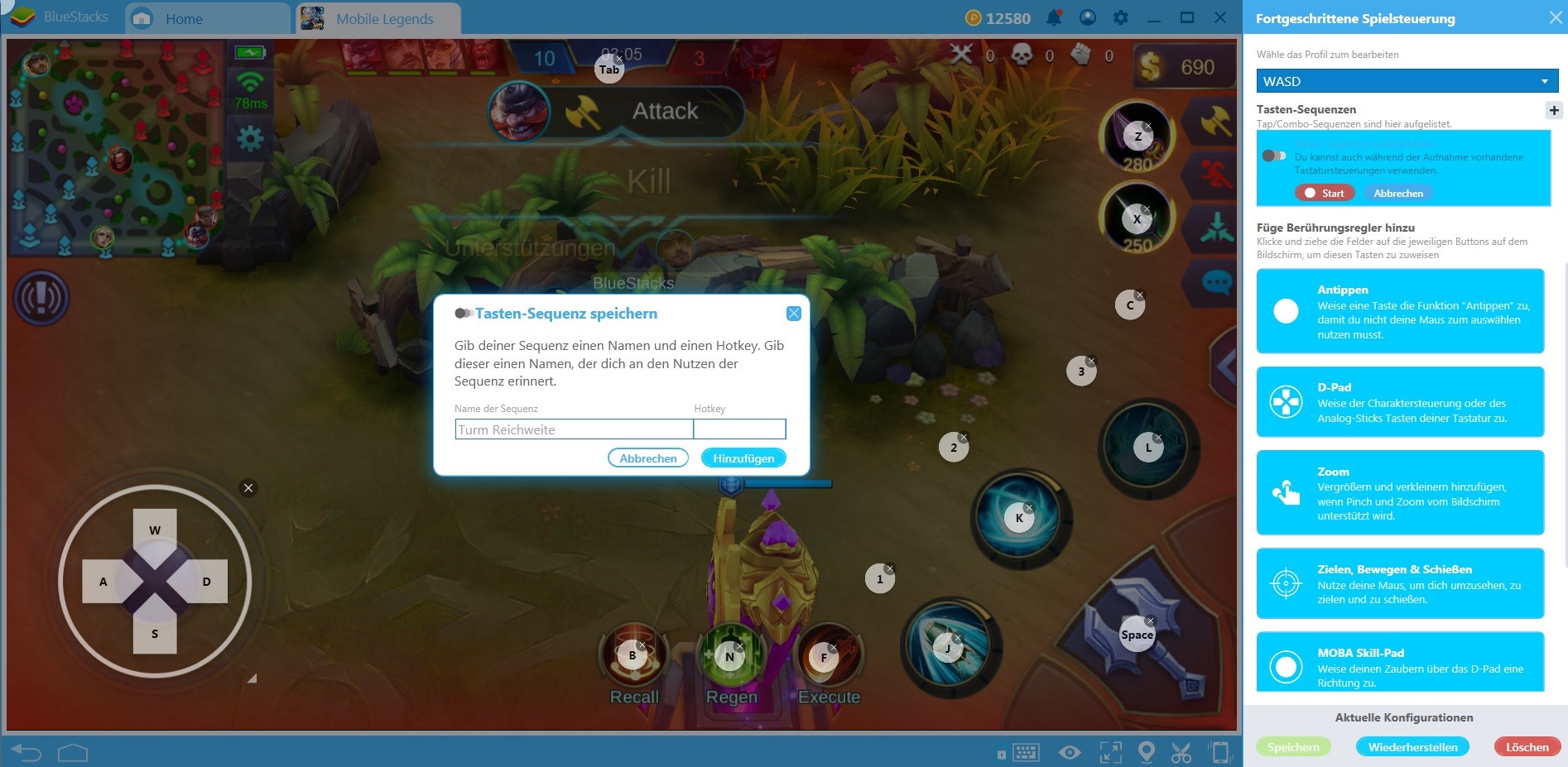Tastensequenzen für BlueStacks 4.2: Nimm deine Aktion auf und spiel sie danach wieder ab- mit nur einer Taste