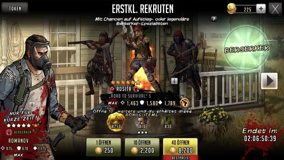 Fortschritte machen in The Walking Dead: Road to Survival