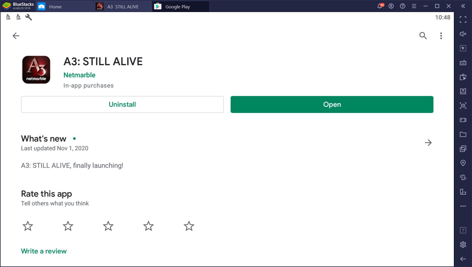 A3: Still Alive - Cara Menggunakan BlueStacks untuk Memainkan A3 di PC atau Mac