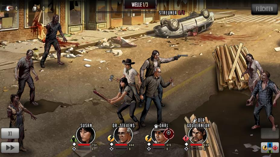 The Walking Dead: Road To Survival Forschungs- und Kampfführer