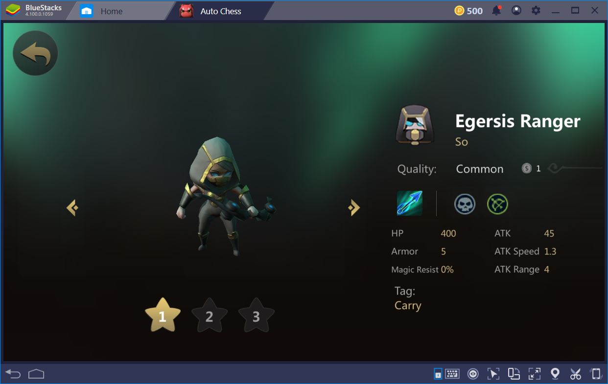 Egersis Ranger, Auto Chess Origin Wiki