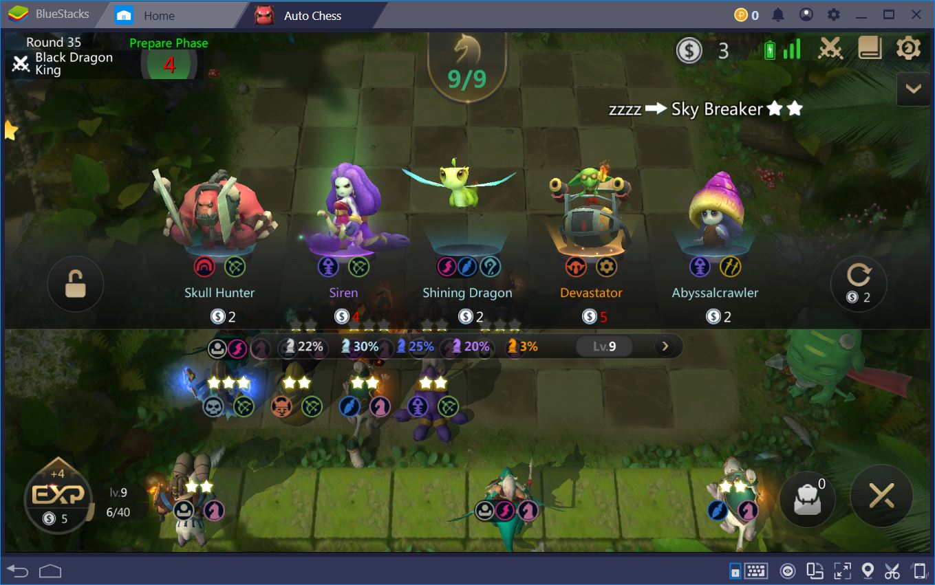 Auto Chess Mobile - Upgrade to level 11 & 12 with Human Synergy's