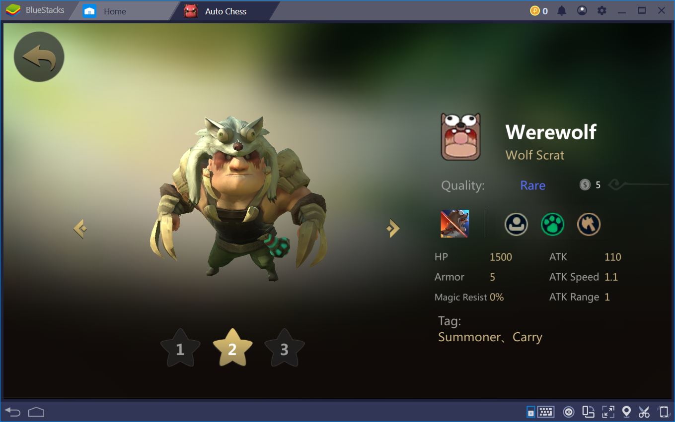 Werewolf, Auto Chess Origin Wiki