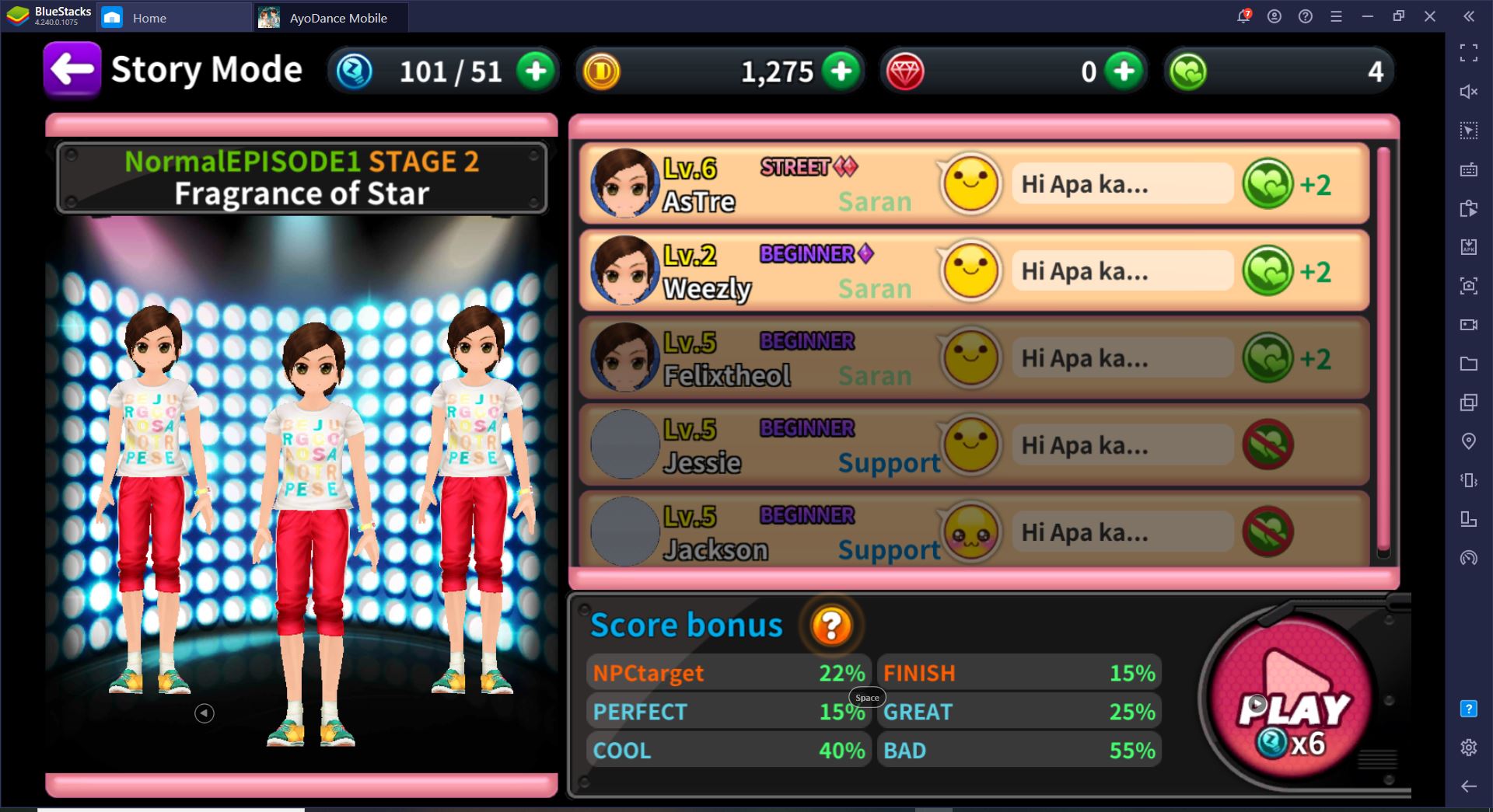 AyoDance Mobile - Tips Main AyoDance Mobile di BlueStacks, Auto PRO!