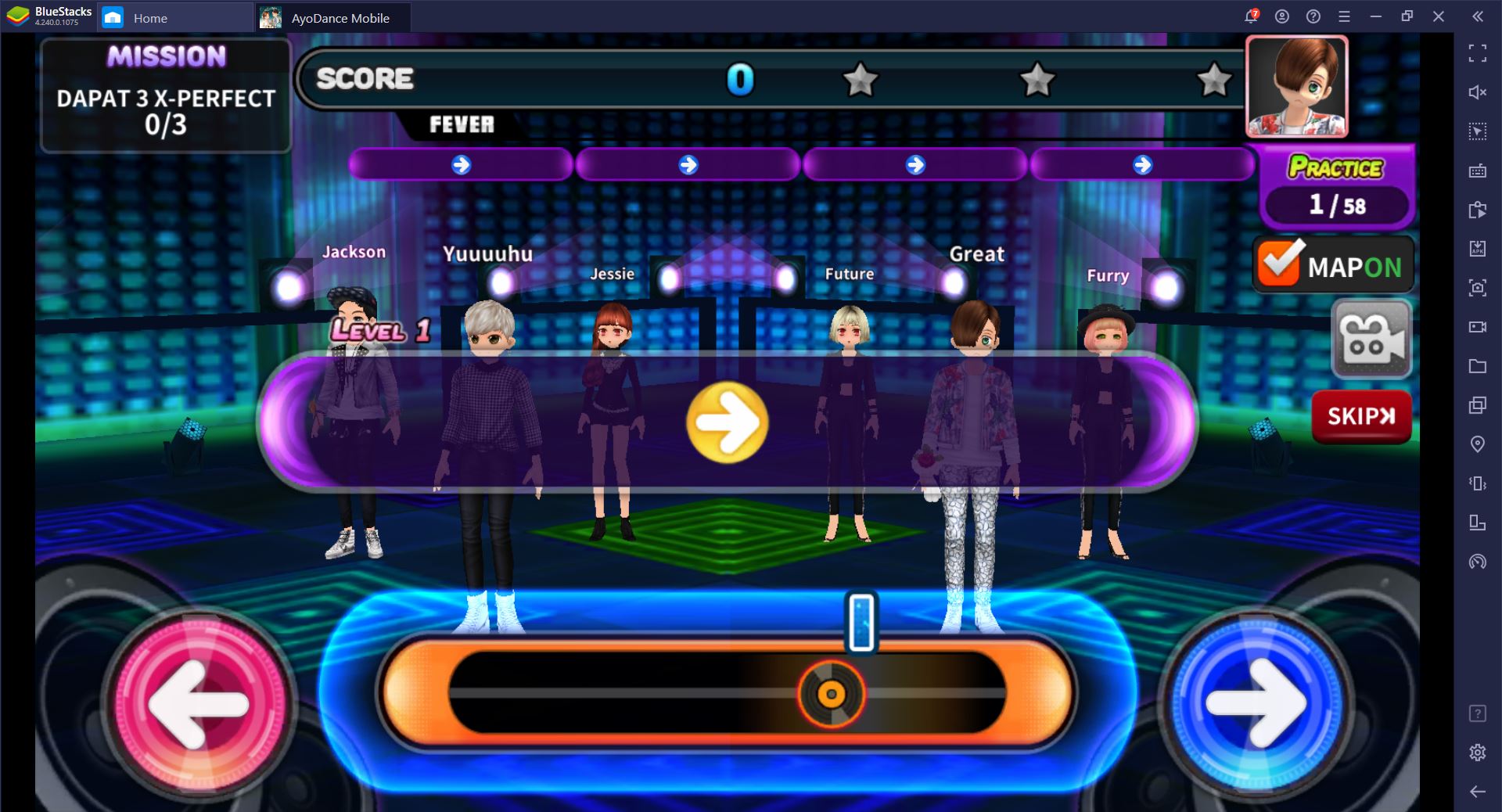 AyoDance Mobile - Tips Main AyoDance Mobile di BlueStacks, Auto PRO!