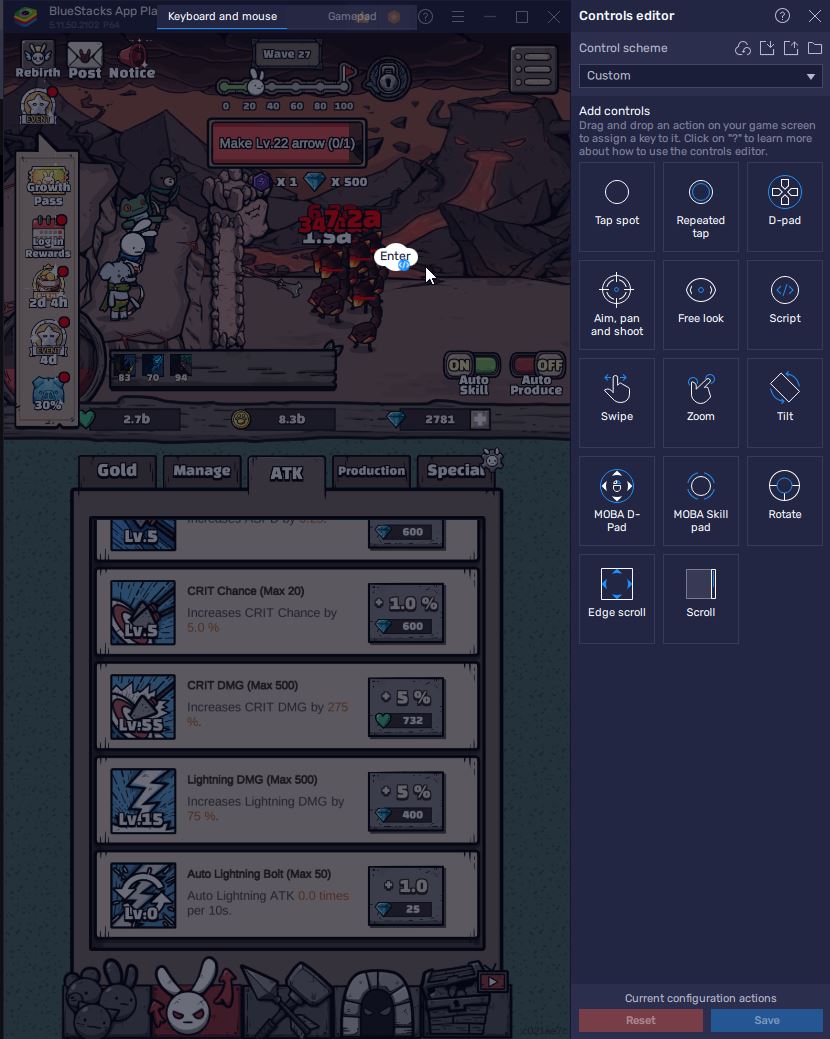 How to Automate Lightning Bolts with BlueStacks Scripting in Archer Forest: Idle Defense