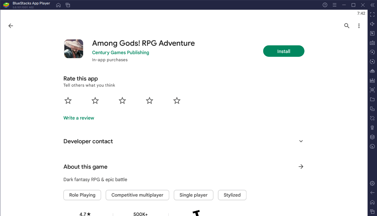 So spielst du Among Gods! RPG-Adventure auf PC oder Mac mit BlueStacks