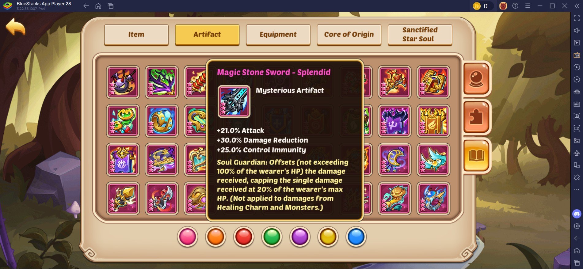 Le Guide de Sylvie dans Idle Heroes : Compétences, Artefacts, Pierres et Arbre des Compétences