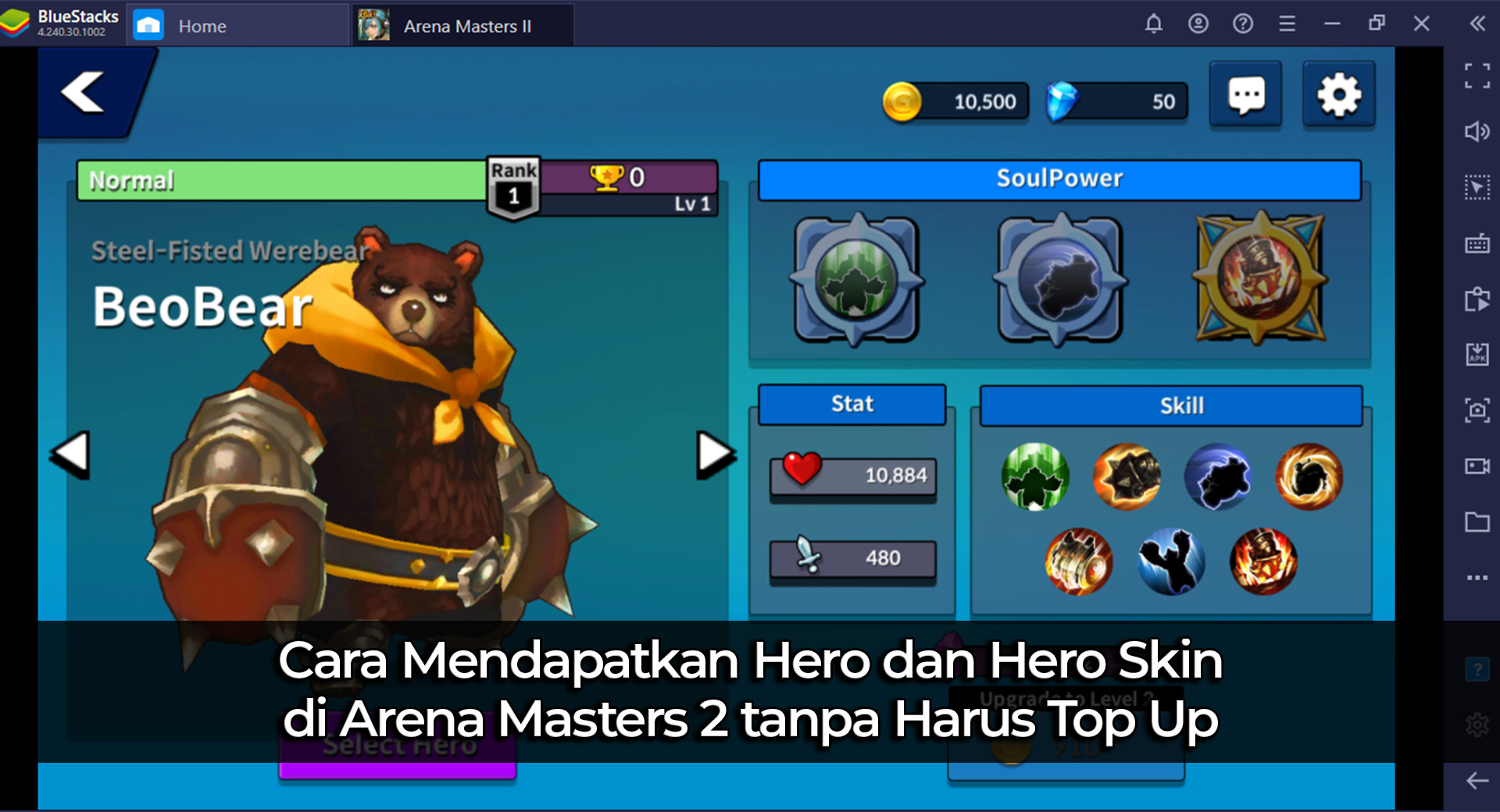 Cara Mendapatkan Hero dan Hero Skin di Arena Masters 2 tanpa Harus Top Up!