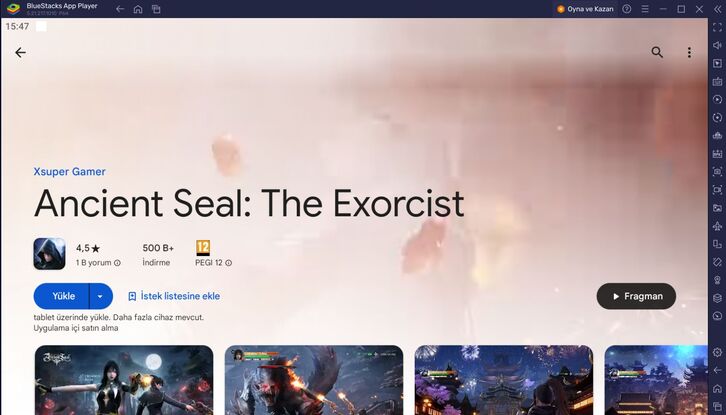 BlueStacks ile Ancient Seal: The Exorcist PC Kurulum Rehberi