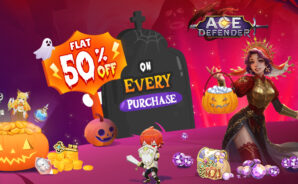 Gear Up for the Bluestacks Store Halloween Loot: Flat 50% Off on Every Purchase for Ace Defender: Dragon War!